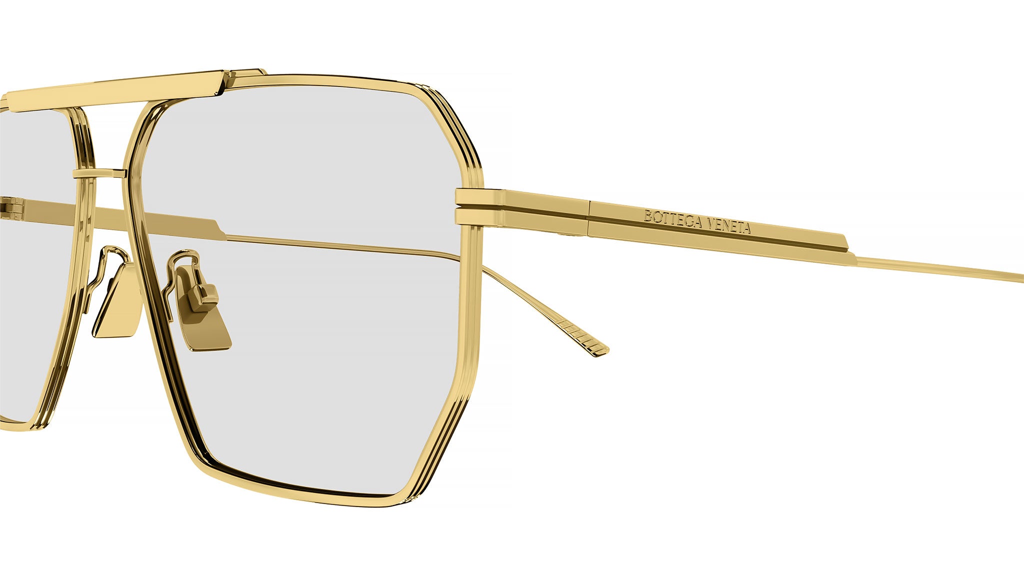 Bottega Veneta BV1012S Sunglasses 009 Shiny Gold - eye-oo.com
