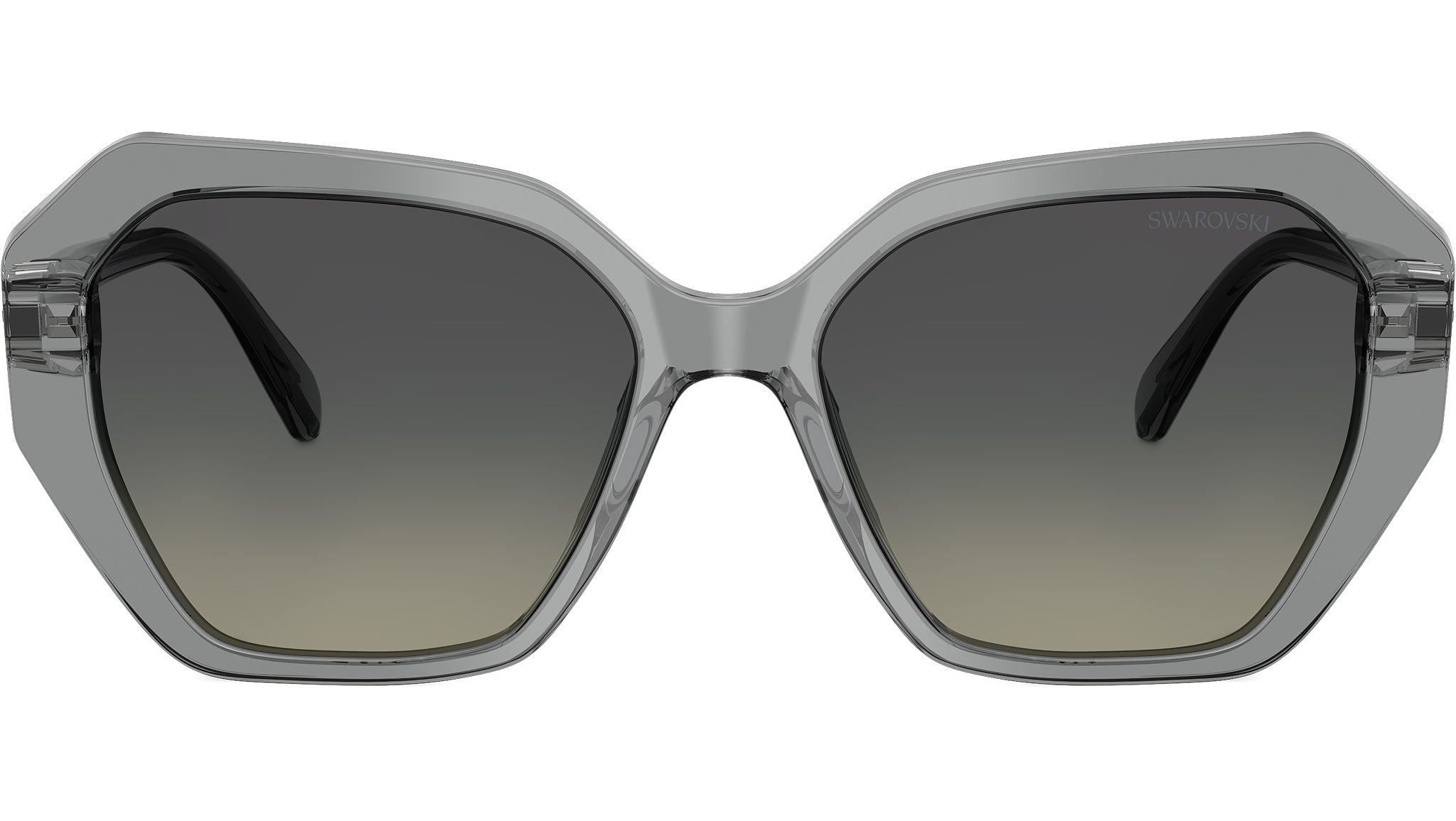 Swarovski Gray Sunglasses Swarovski SK6028 10626G Geometric Transparent Dark Grey  main image 2