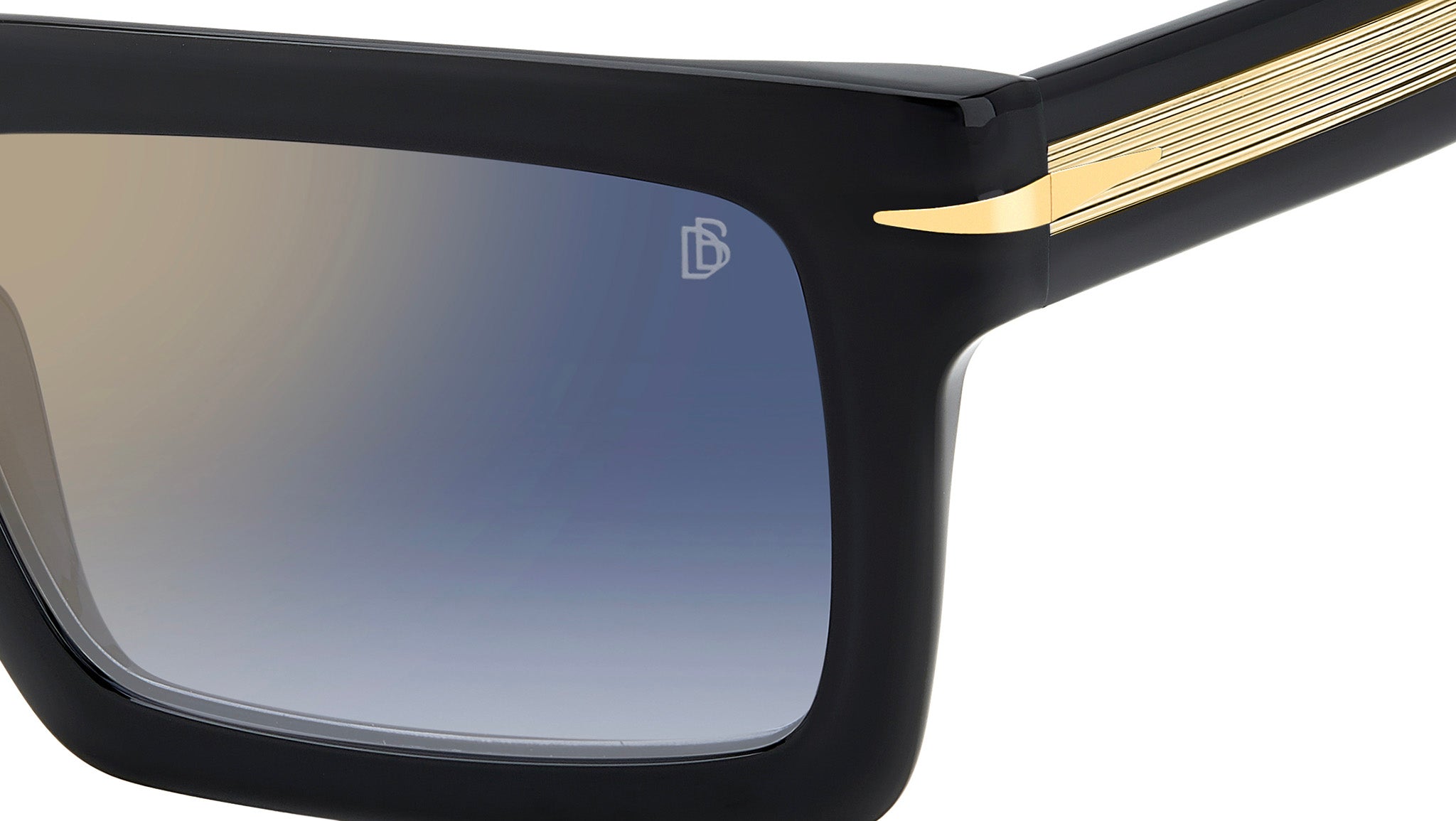 David Beckham DB 7126/S 2M2 1V Sunglasses Black Gold - eye  display picture 1