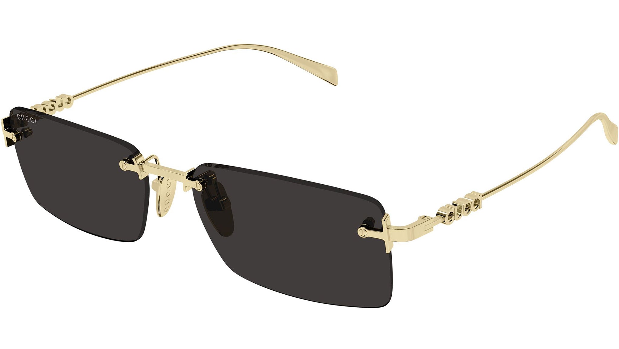 Gucci GG1941S 001 Gold Rectangular Sunglasses - eye-oo.com