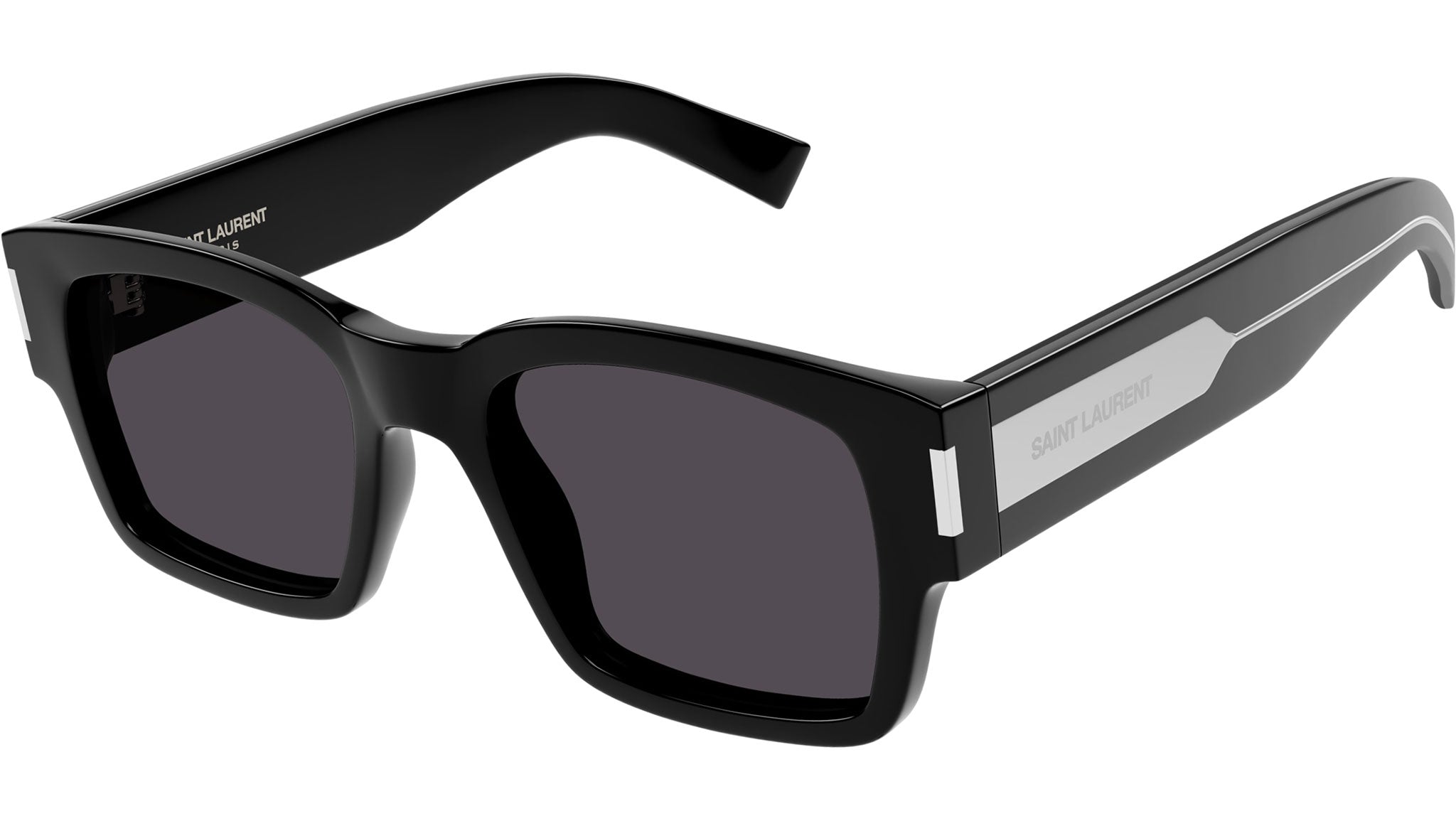 NWT Saint Laurent SL 617 Square Frame Sunglasses - Black Saint Laurent SL 617 S (53 - 20) with Black lenses and Black  main image 3