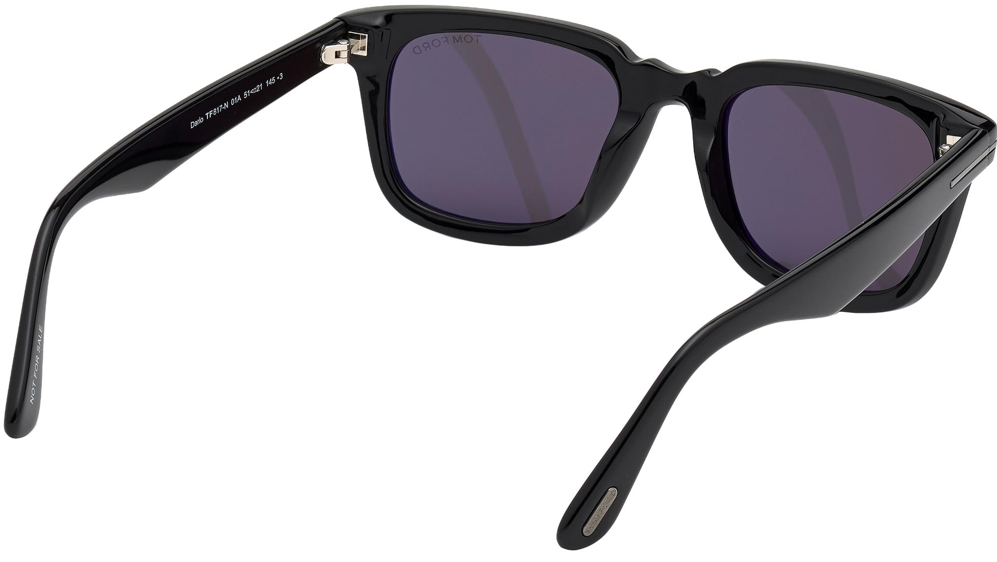 小物 Tom Ford Dario TF817-F-N Tom Ford Dario Sunglasses FT0817 01A Shiny Black - eye-oo.com