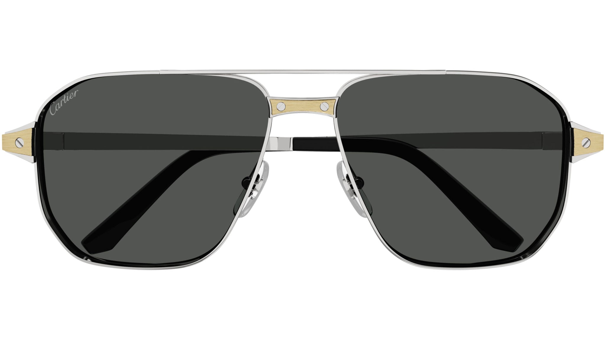 Cartier CT0424S 001 Sunglasses Gold Silver - eye-oo.com