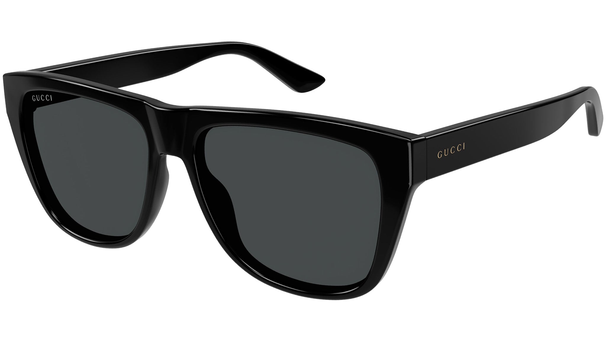 Gucci GG1345S 001 Black Smoke Pilot Sunglasses - eye-oo.com