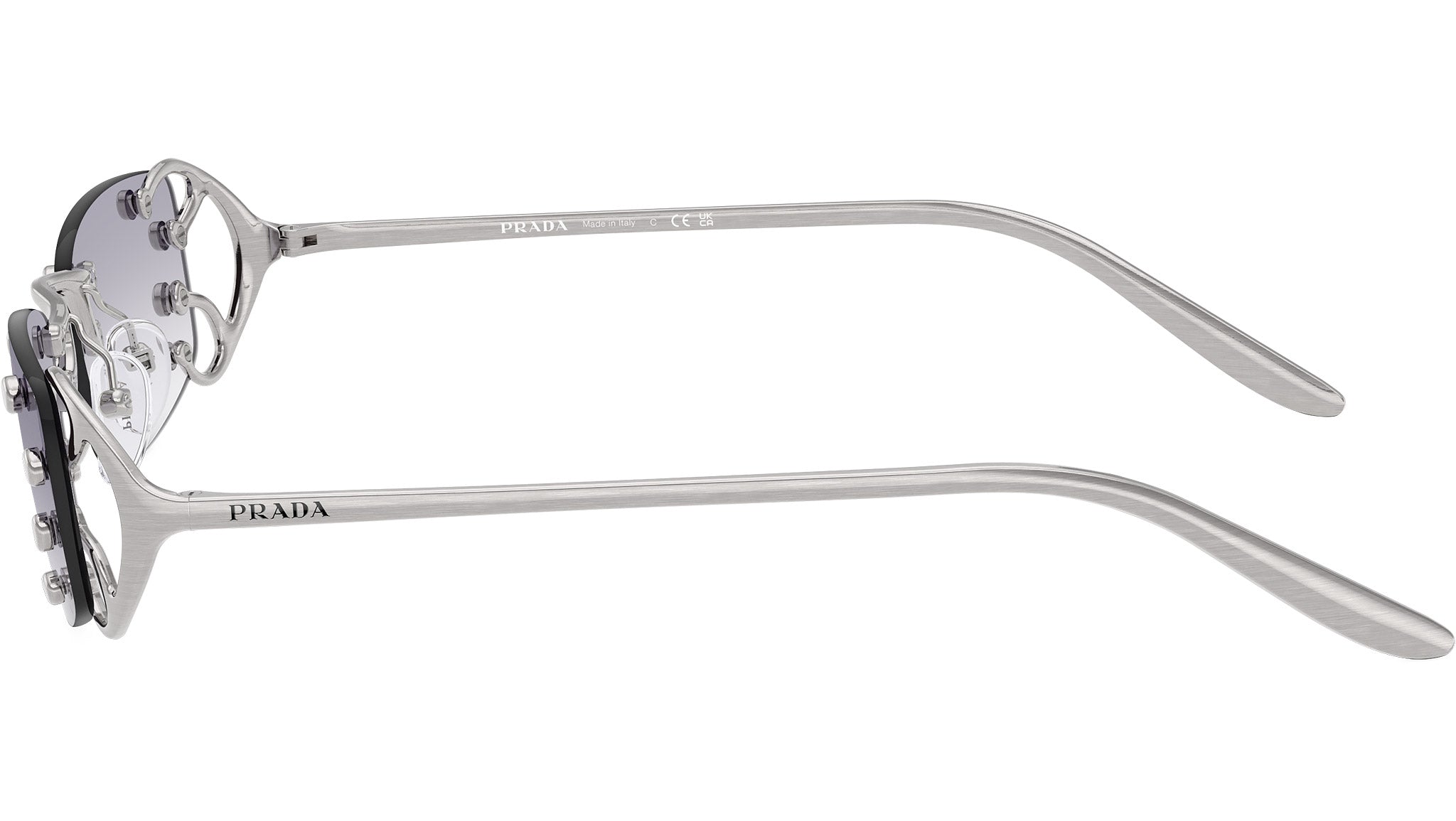 PR C57S Prada Sunglasses 28H40V Silver Nouveau - eye-oo.com