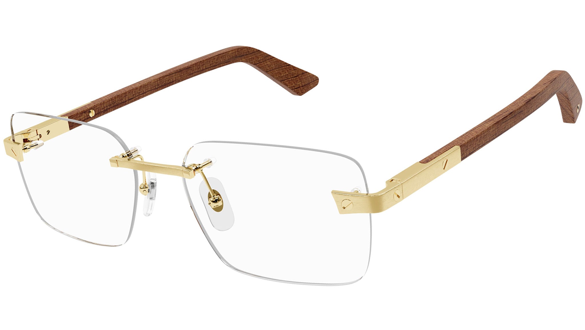 Cartier CT0411O 002 Matte Gold Optical Frame - eye-oo.com