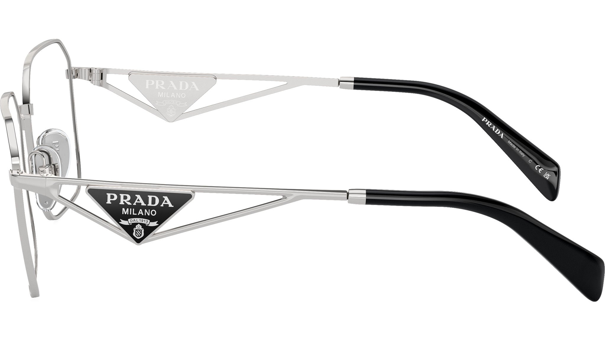Prada PR A51V Eyeglasses 1BC1O1 Silver - eye-oo.com