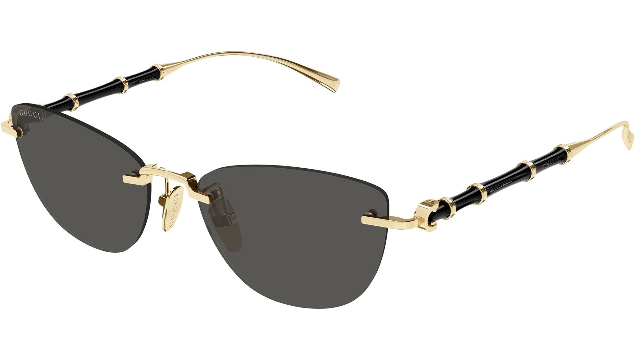Gucci GG2063S 002 Cat Eye Sunglasses - Shiny Endura Gold/Grey New Gucci GG2063S 002 Shiny Endura Gold/Grey 55-17-145  main image 3