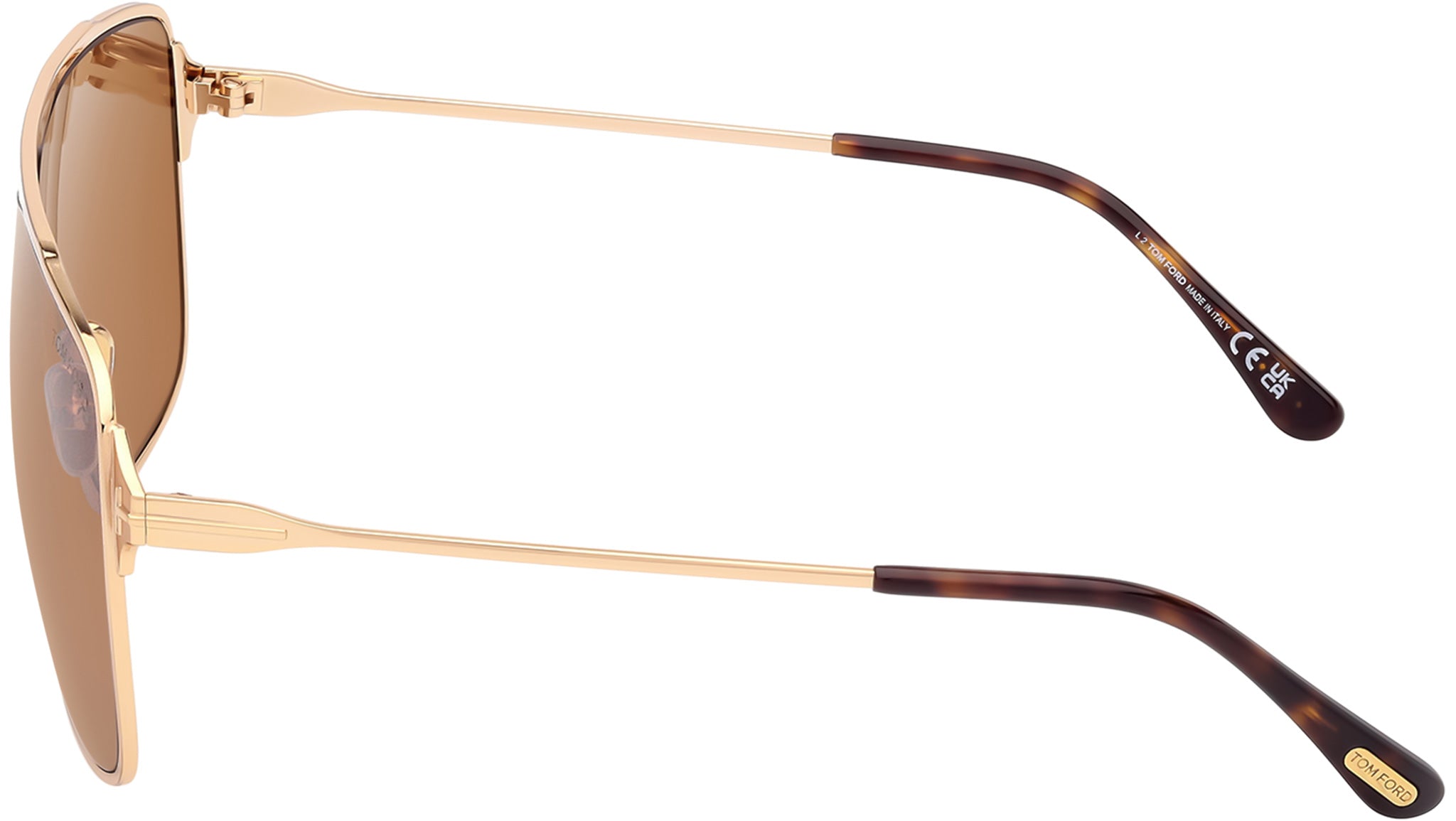 Tom Ford Zappa Sunglasses FT1173 30E Shiny Deep Gold - eye  display picture 3
