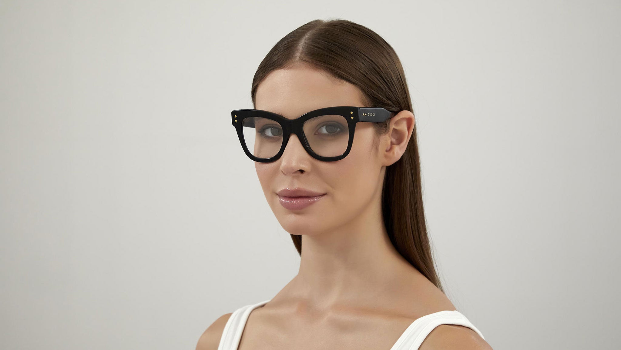 Gucci GG1082O 001 Black Cat Eye Glasses - eye-oo.com