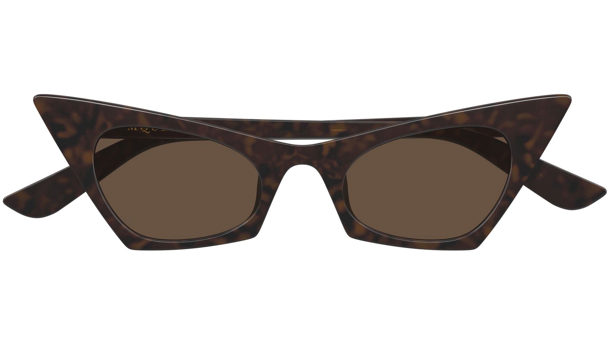 Alexander McQueen AM0557S Sunglasses 002 Havana Brown - eye  display picture 1