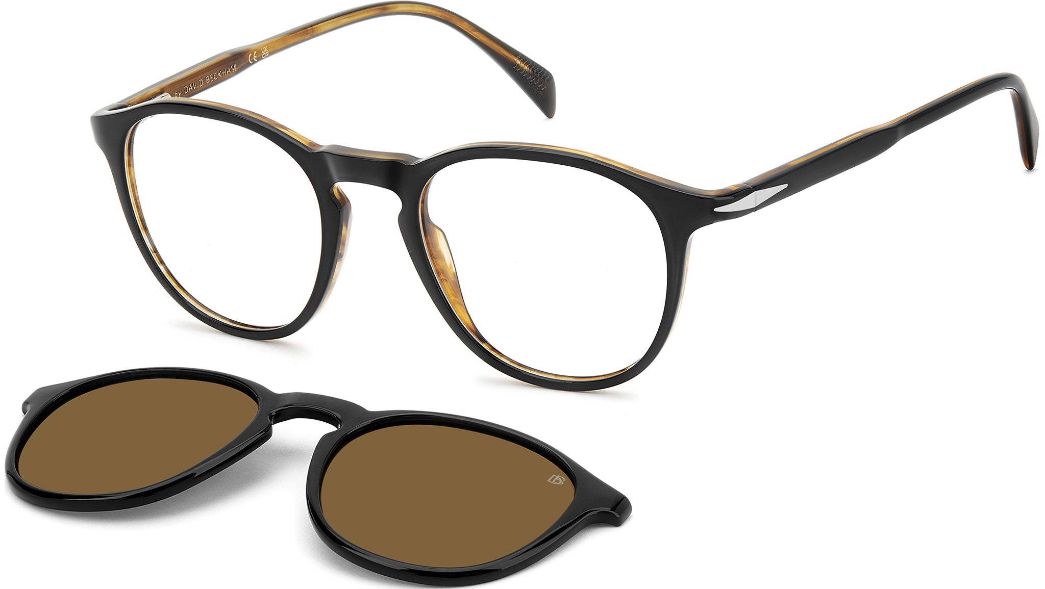 David Beckham DB 1018/C 05K Optical Frame Black Striped Brown