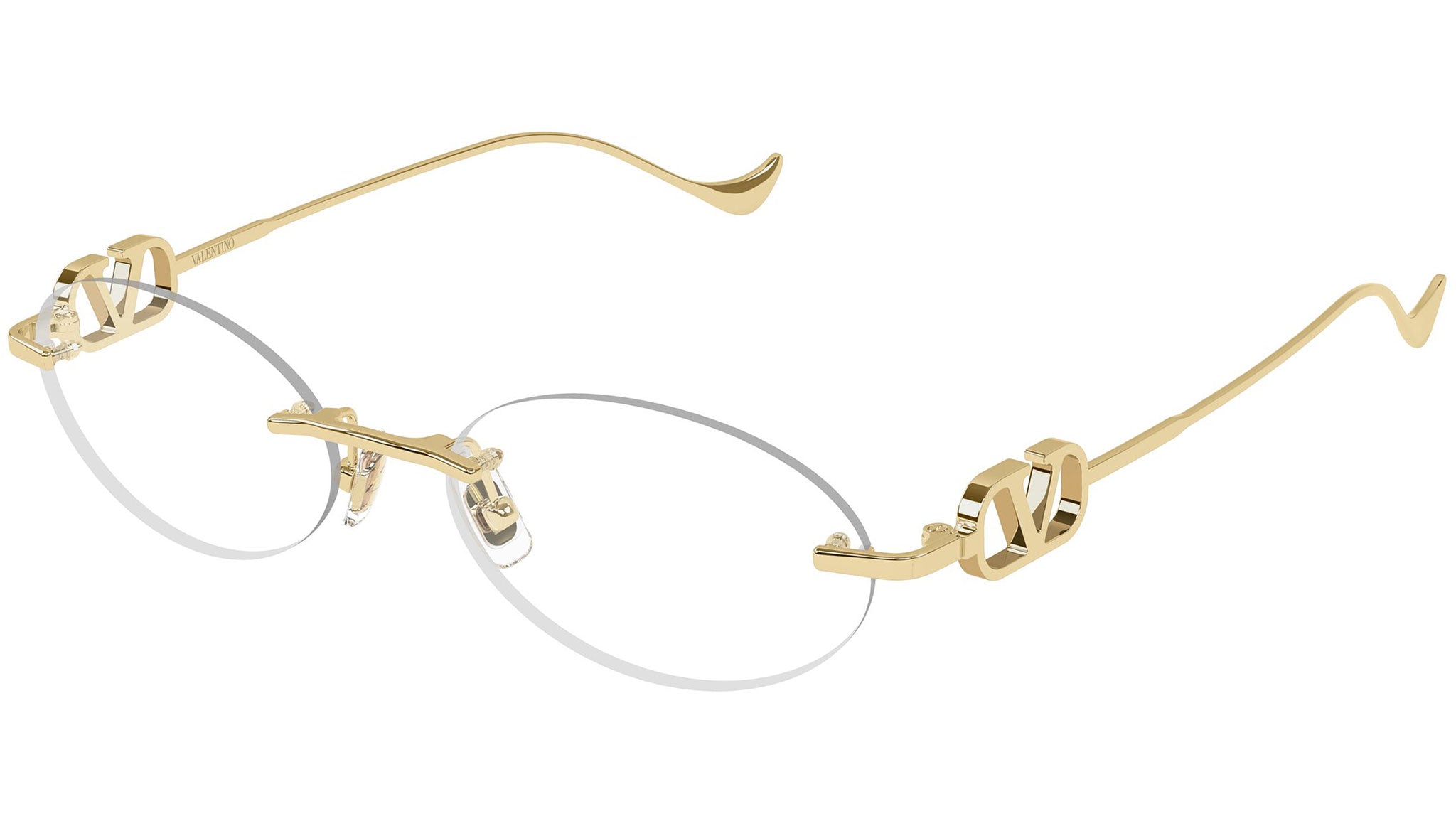 ☆新品☆【VALENTINO】メガネ Valentino VG0032S Sunglasses 005 Gold Clear Geometric - eye-oo.com
