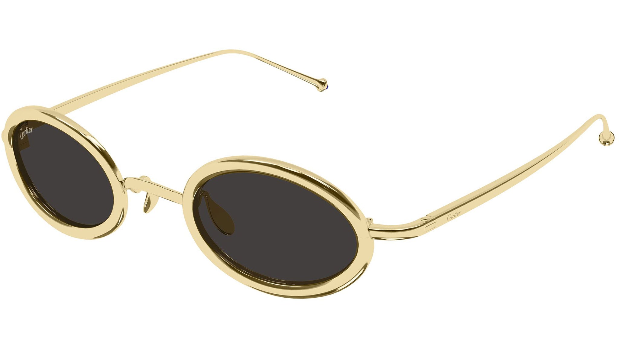 Cartier CT0649S Sunglasses 001 Gold Grey - eye-oo.com