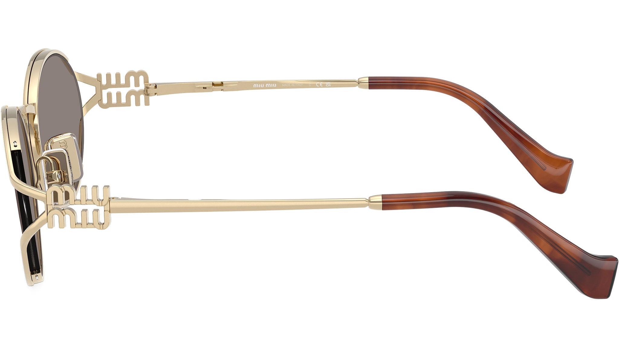 Miu Miu MU52YS Sunglasses ZVN80Q Pale Gold - eye-oo.com