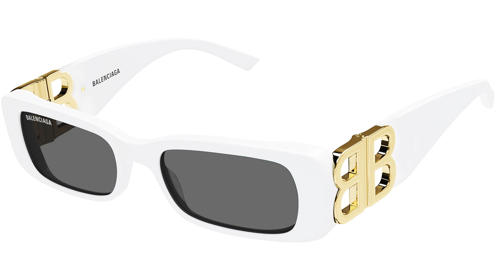 Balenciaga Dynasty Rectangle BB0096S 011 White Grey 