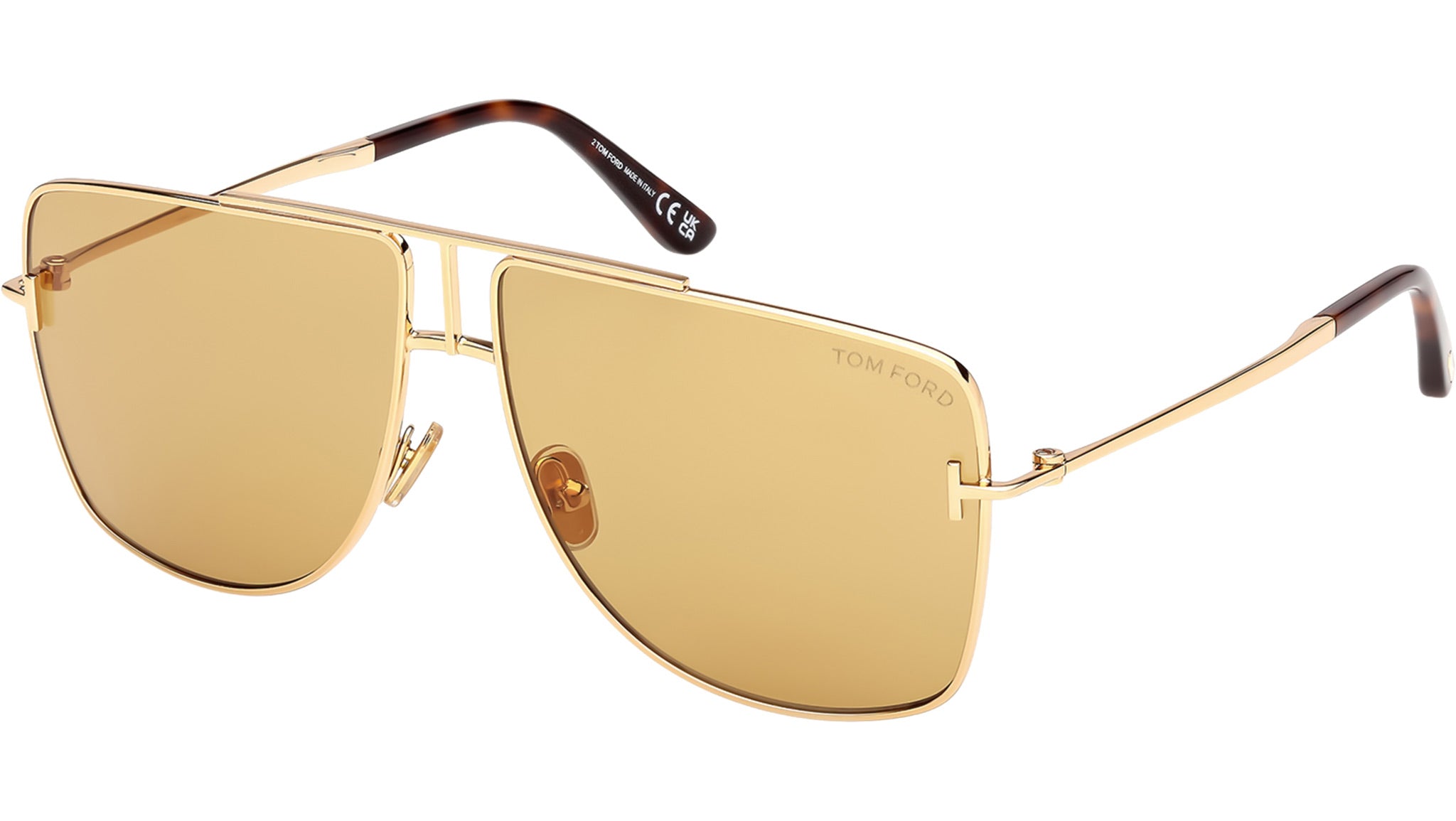 Tom Ford Eliott-02 Sunglasses FT1307 30E Shiny Deep Gold - eye-oo.com