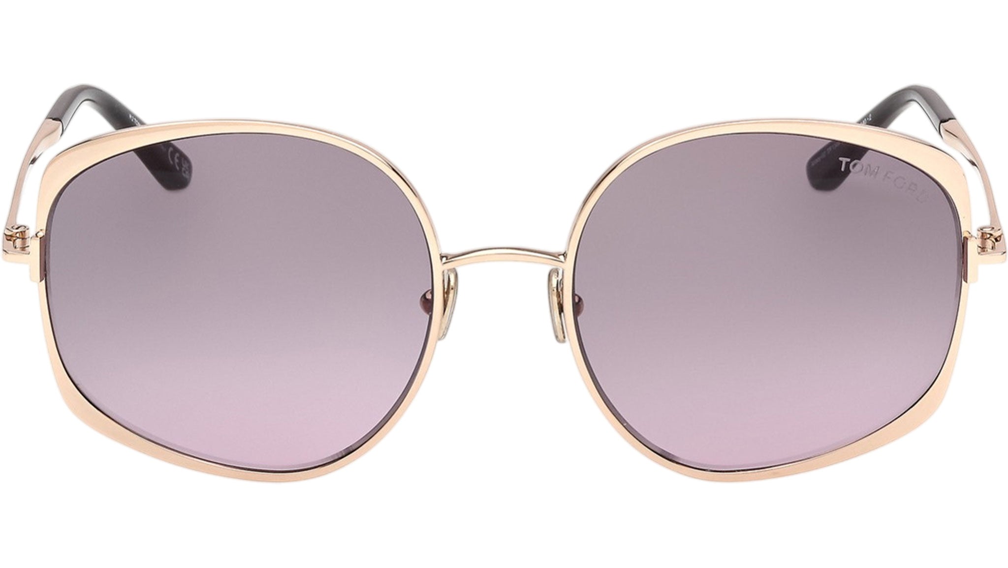 Tom Ford Oversized Pink-Brown Gradient Round Sunglasses Tom Ford - Claude-02 oversized sunglasses TOM FORD main image 2