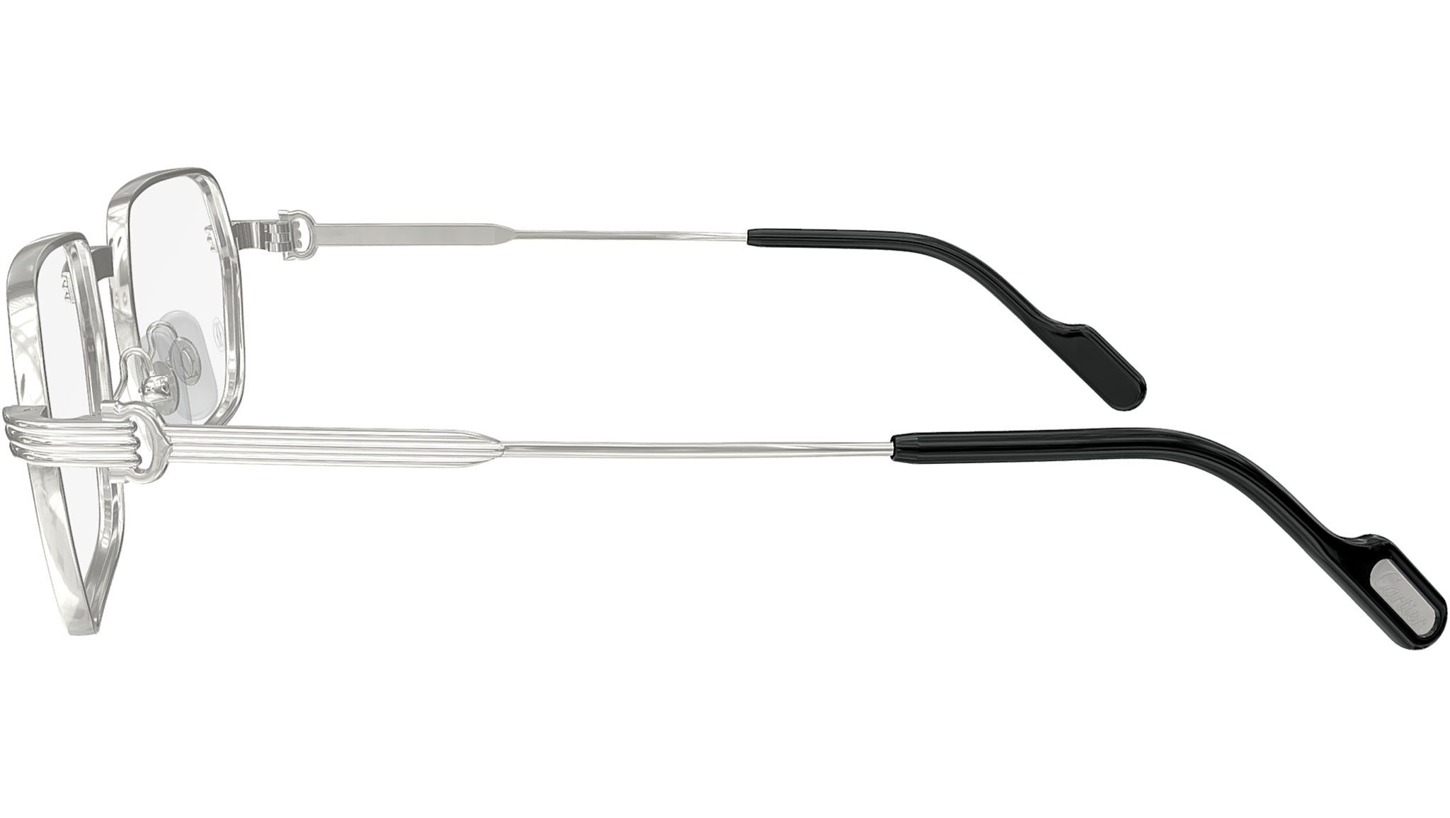 Cartier Première CT0483O Eyeglasses 002 Shiny Silver - eye-oo.com