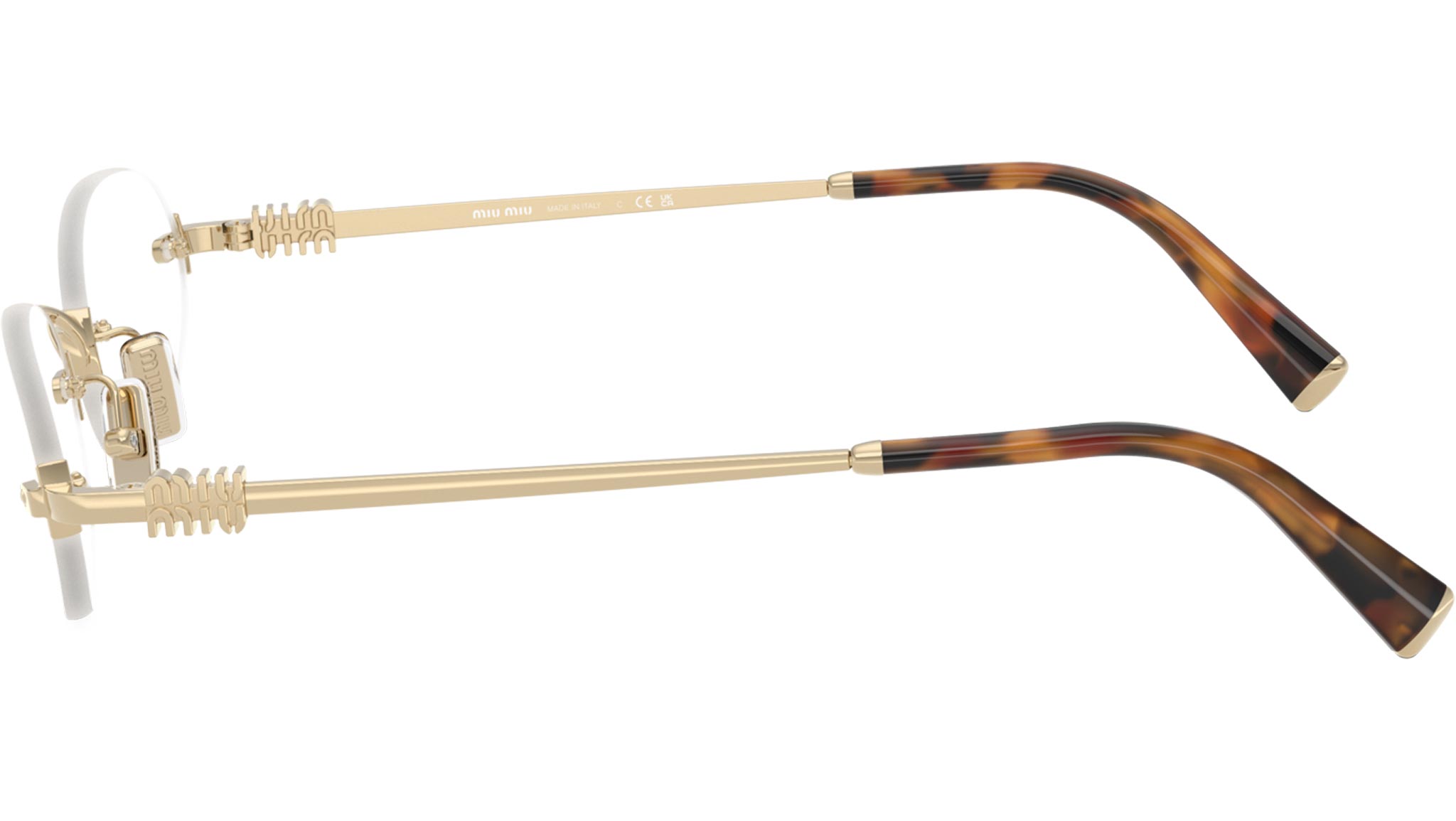 MU 53WV Miu Miu Glasses ZVN1O1 Pale Gold - eye-oo.com