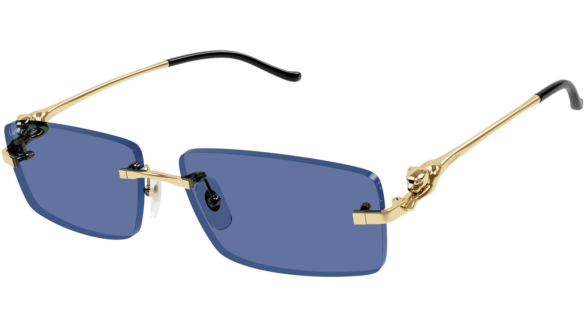 Panthère de Cartier Sunglasses CT0430S 004 Gold Blue - eye-oo.com