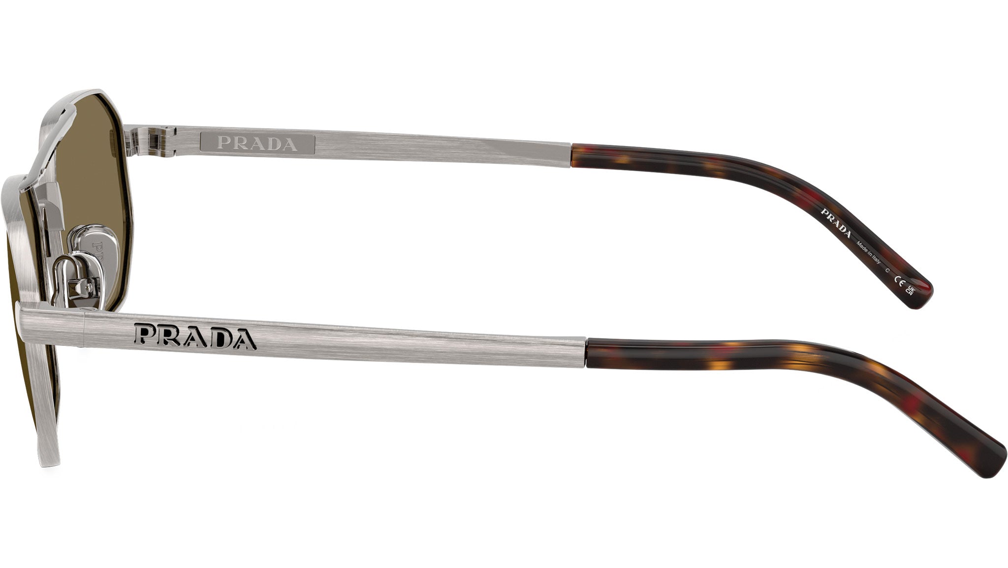 PR D53S Prada Sunglasses 23J90F Satin Gunmetal - eye-oo.com