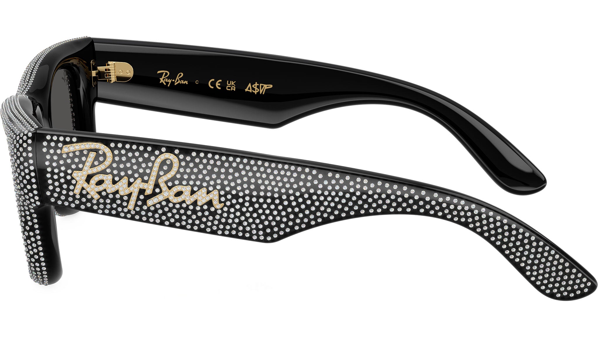 Wayfarer Puffer RB4940BP Ray-Ban Sunglasses 686587 Black & Strass