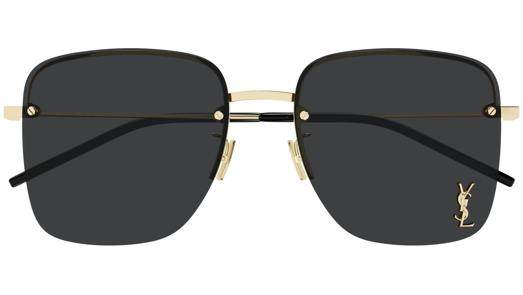 Saint Laurent SL 312 M 013 Rectangular Sunglasses Gold - eye-oo.com