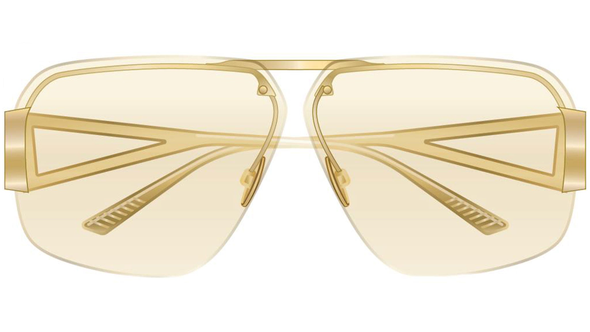 Bottega Veneta BV1065S 005 Shiny Gold Sunglasses - eye-oo.com