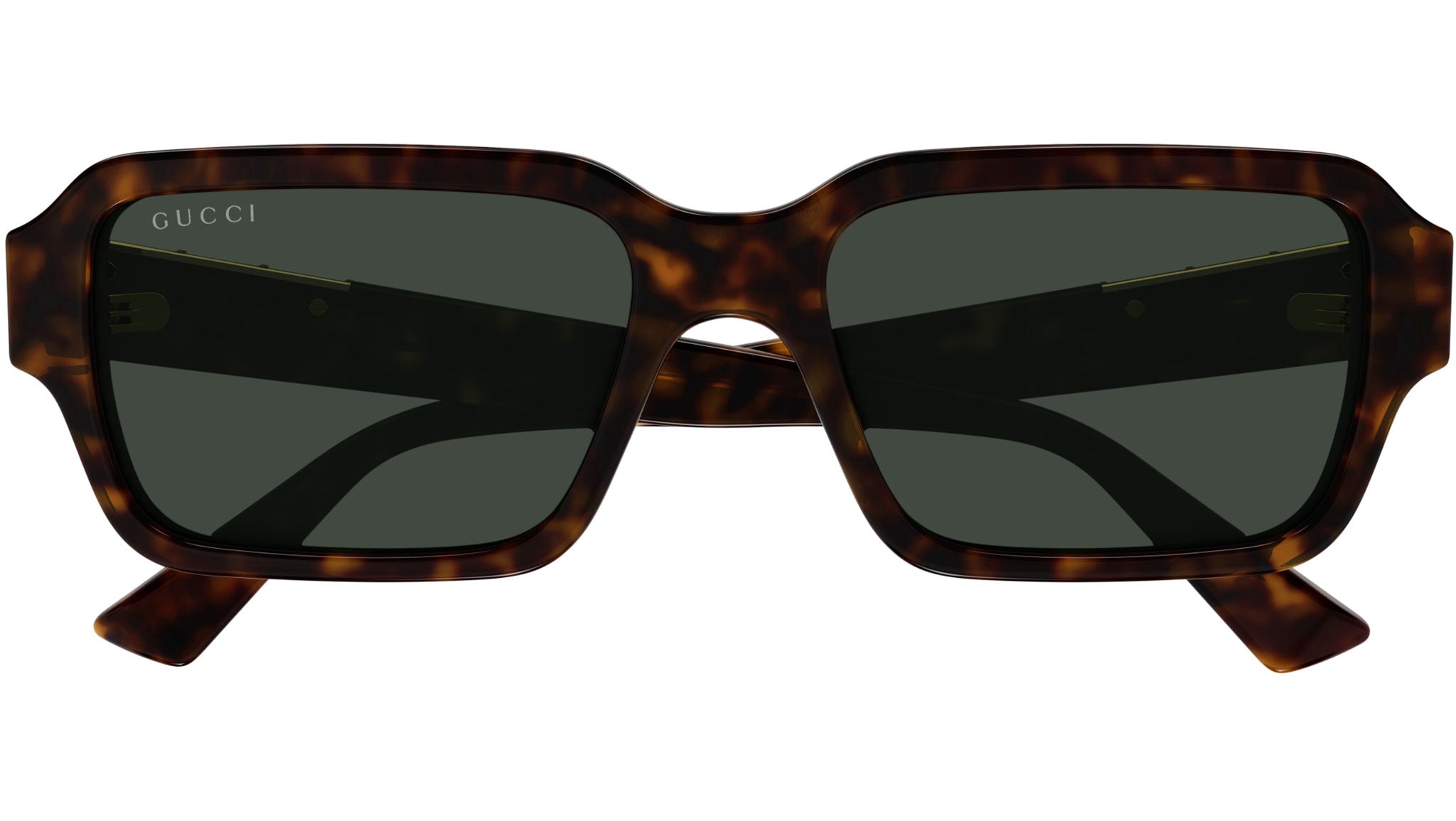 Gucci GG1887S 002 Havana Green Rectangular Sunglasses - eye  display picture 1
