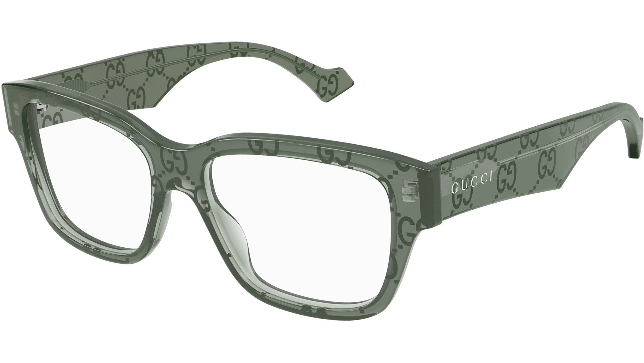 GUCCIメガネ Gucci GG1428O 012 Green Rectangular Glasses - eye-oo.com
