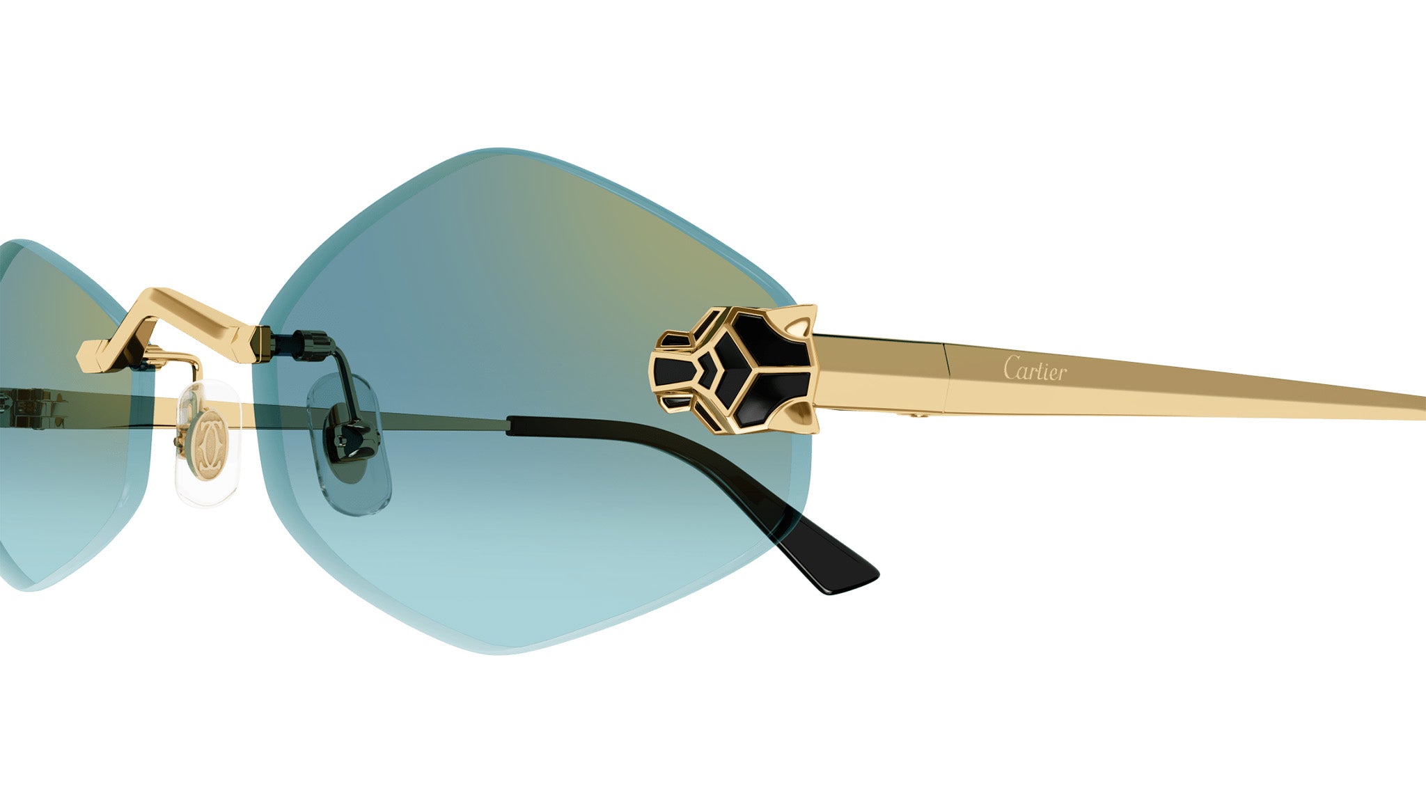 Cartier CT0433S 003 Sunglasses Shiny Gold - eye-oo.com