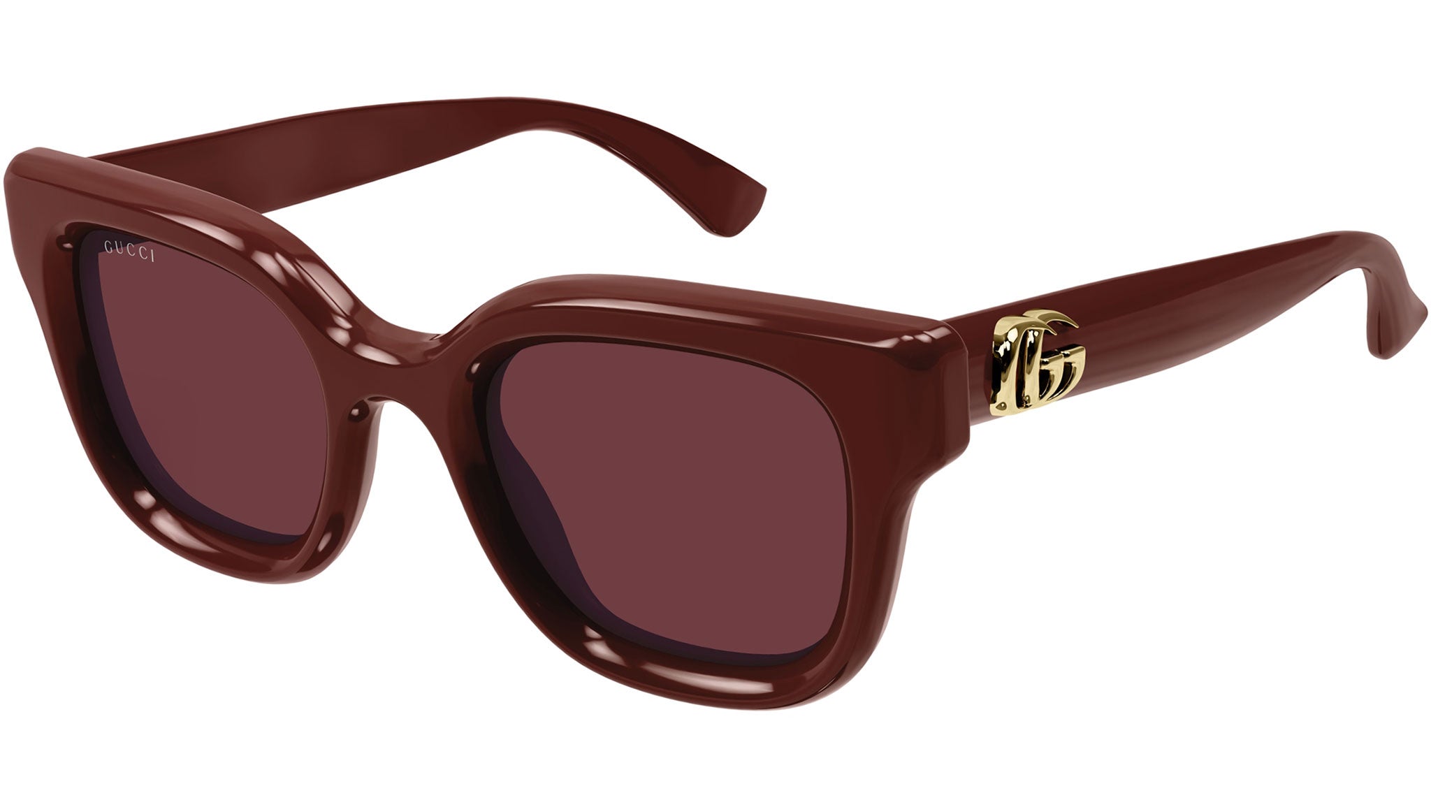 Gucci GG1828S 003 Burgundy Red Round Sunglasses - eye-oo.com