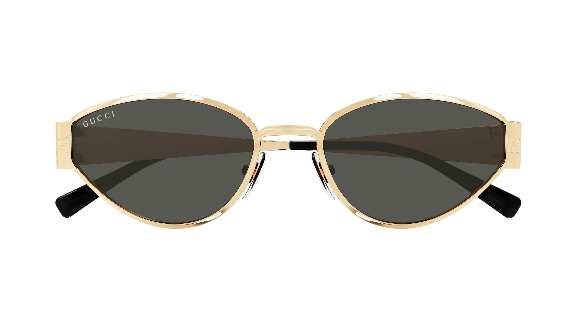 Gucci GG1853S 001 Geometric Sunglasses Gold - eye-oo.com