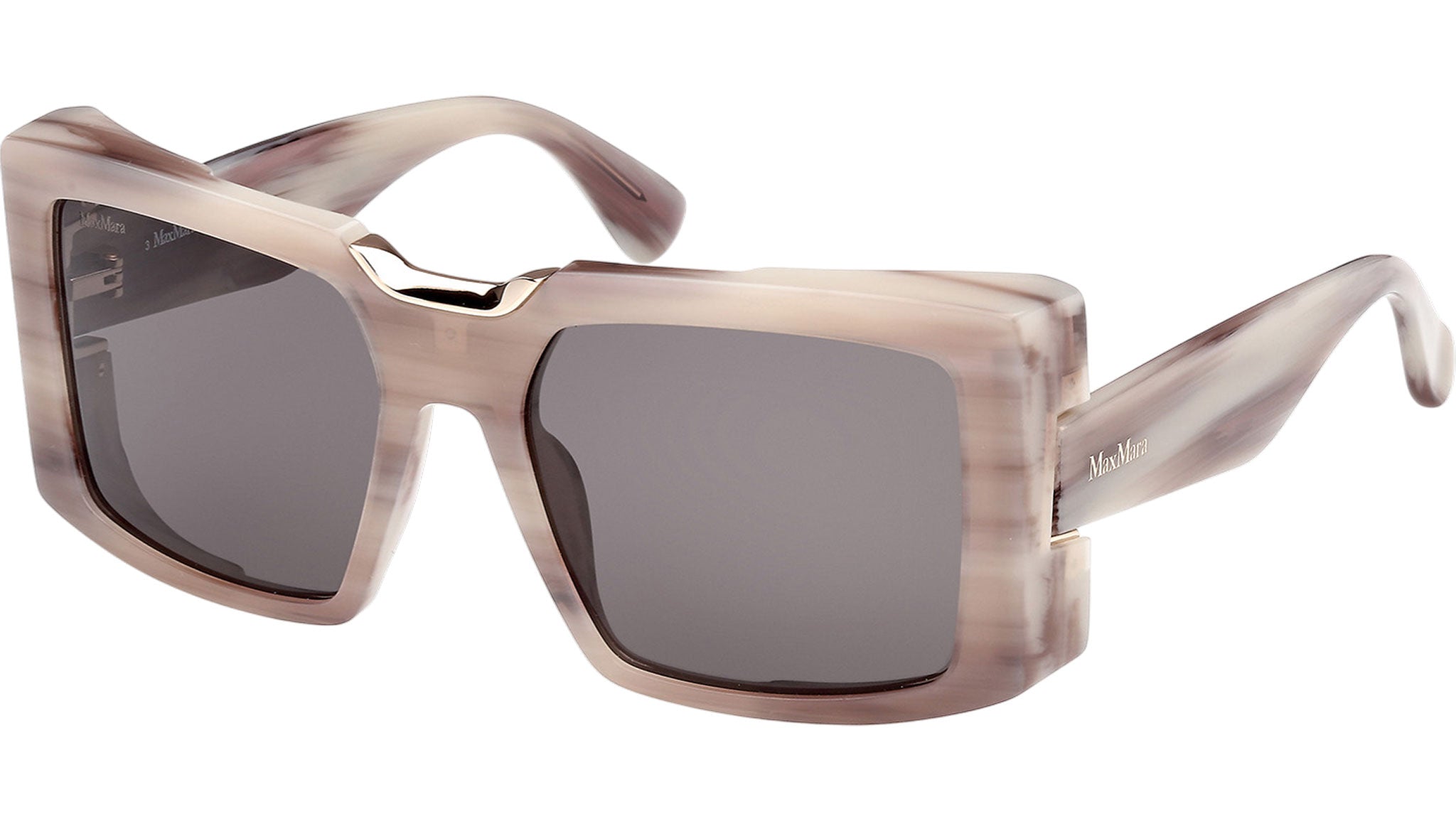 Max Mara Spark6 Sunglasses MM0124 60A Beige Horn - eye-oo.com