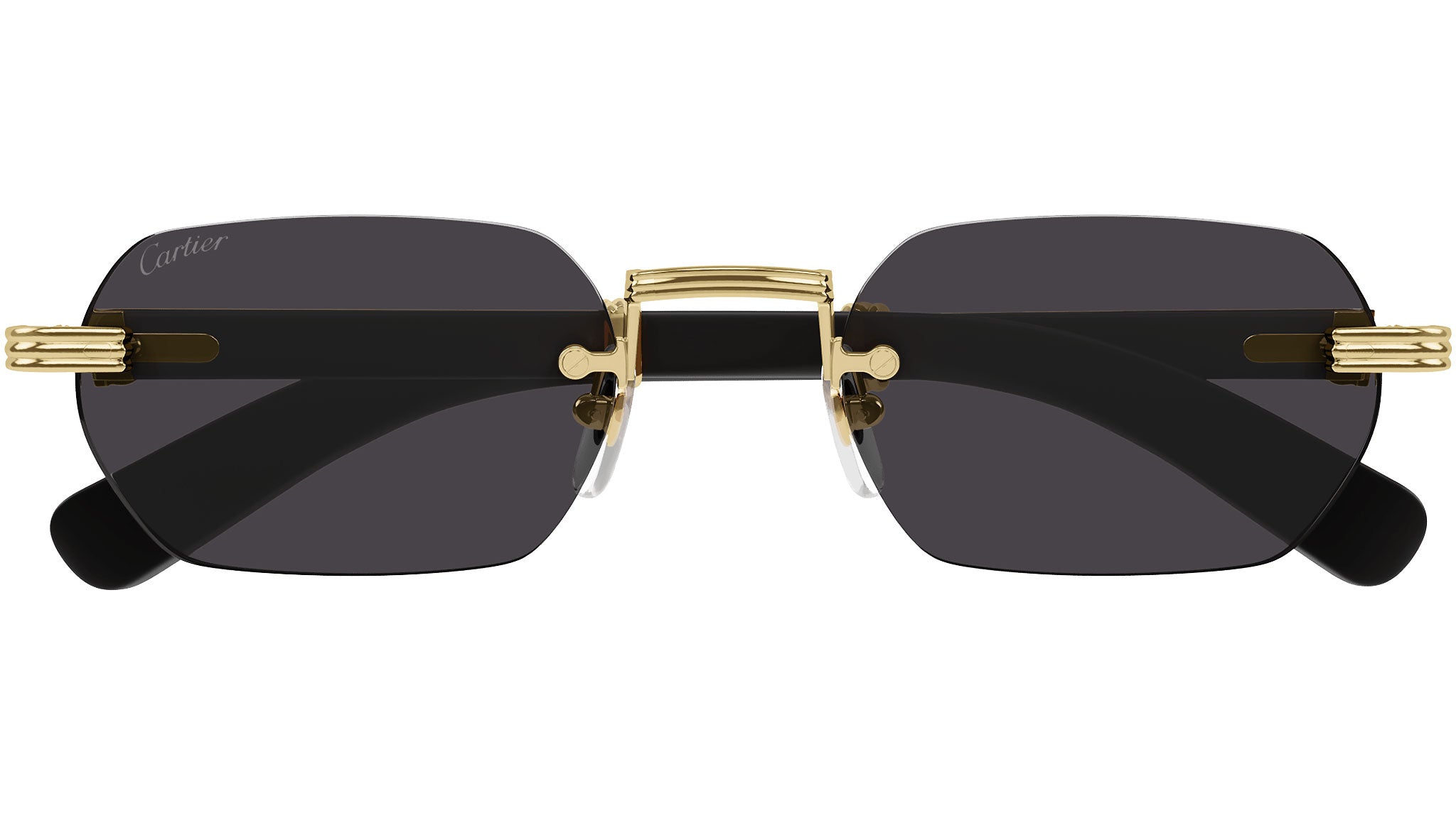 Cartier CT0362S 001 Gold Grey Sunglasses - eye-oo.com