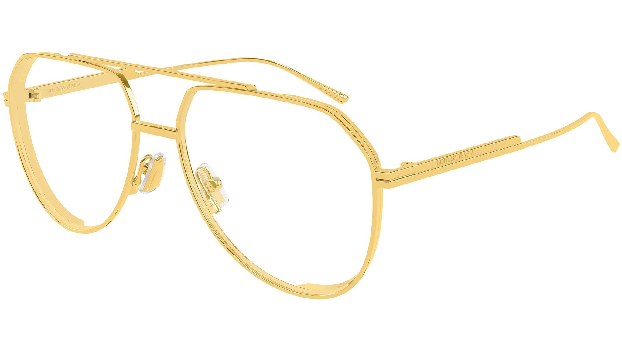 BV1465S Bottega Veneta Pilot Sunglasses 005 Gold - eye-oo.com