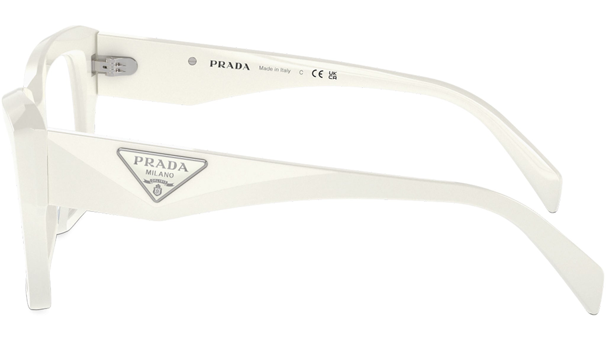 PRADA オルゴール 白色 Prada PR 09ZV Eyeglasses 1421O1 Ivory - eye-oo.com