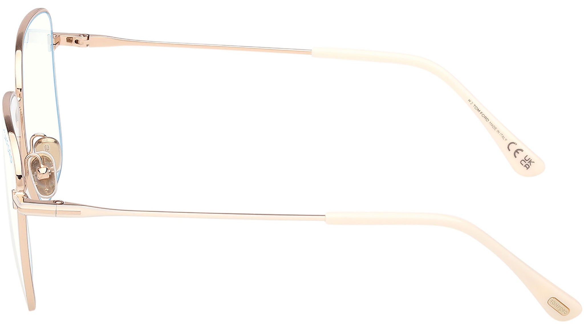 NEW TOM FORD SUNGLASSES IVORY WOMEN GEOMETRIC EYEWEAR Tom Ford Martina Cat Eye Sunglasses Ivory White Frame Brown  main image 3