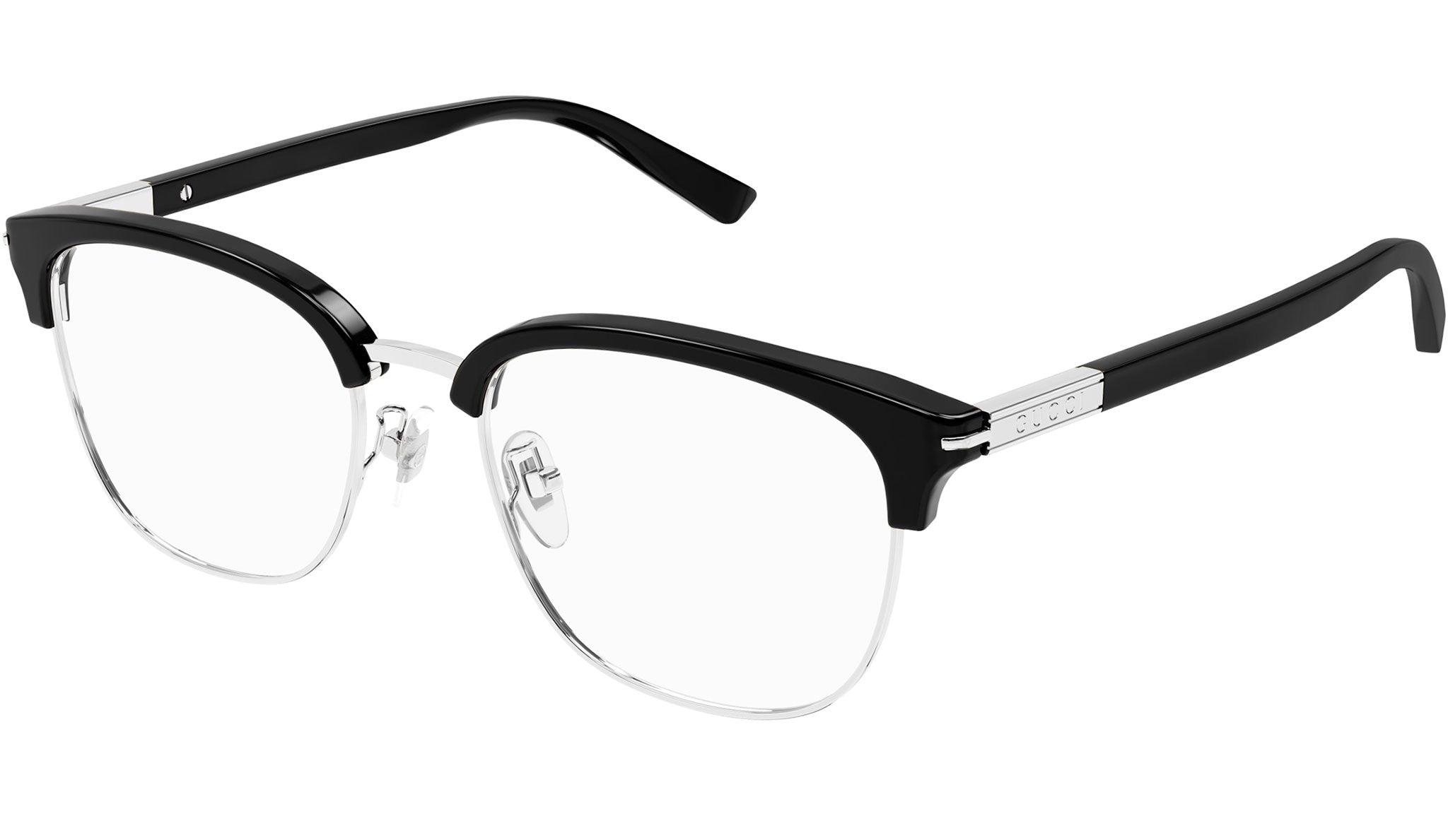 Gucci Eyeglasses GG1901OA 002 Black Silver Metal - eye-oo.com