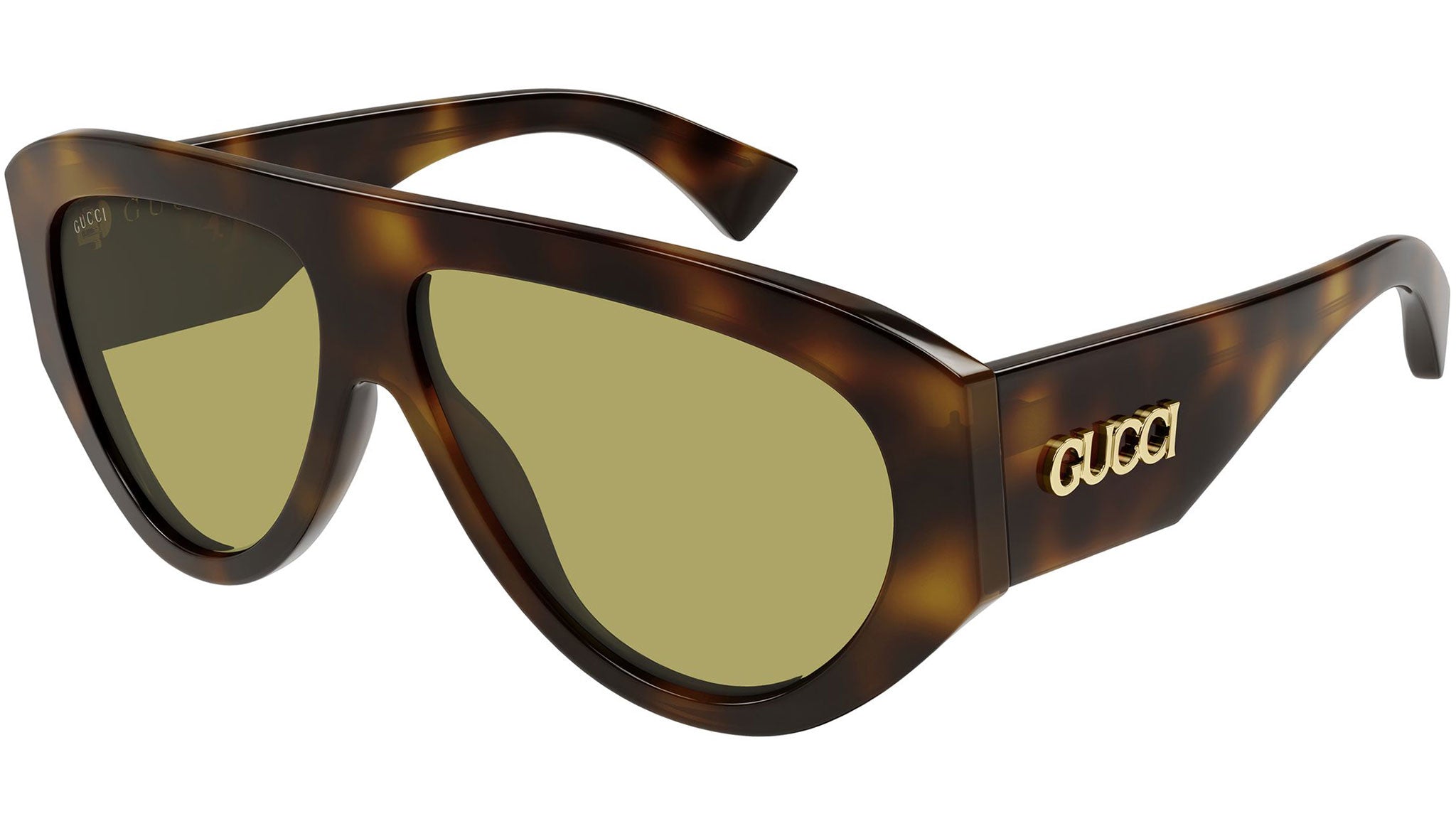 Gucci GG2128S 002 Havana Olive Green Sunglasses - eye-oo.com