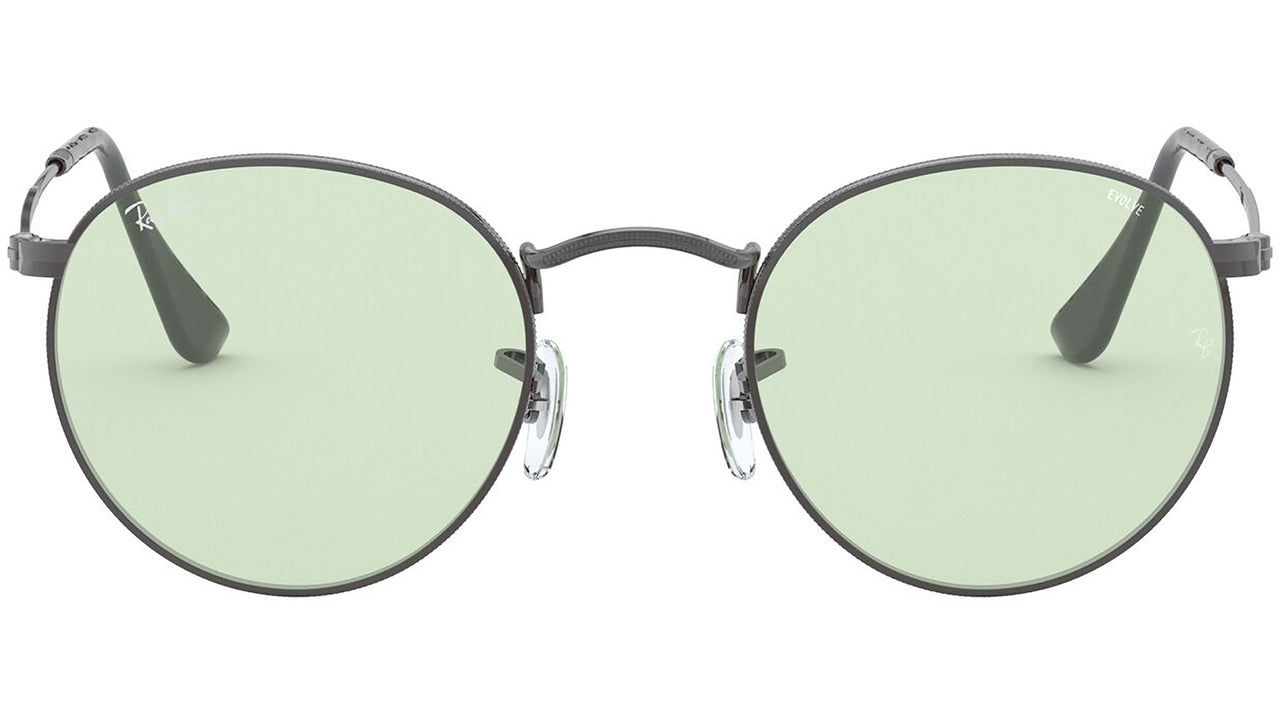 Round Solid Evolve RB3447 gunmetal green