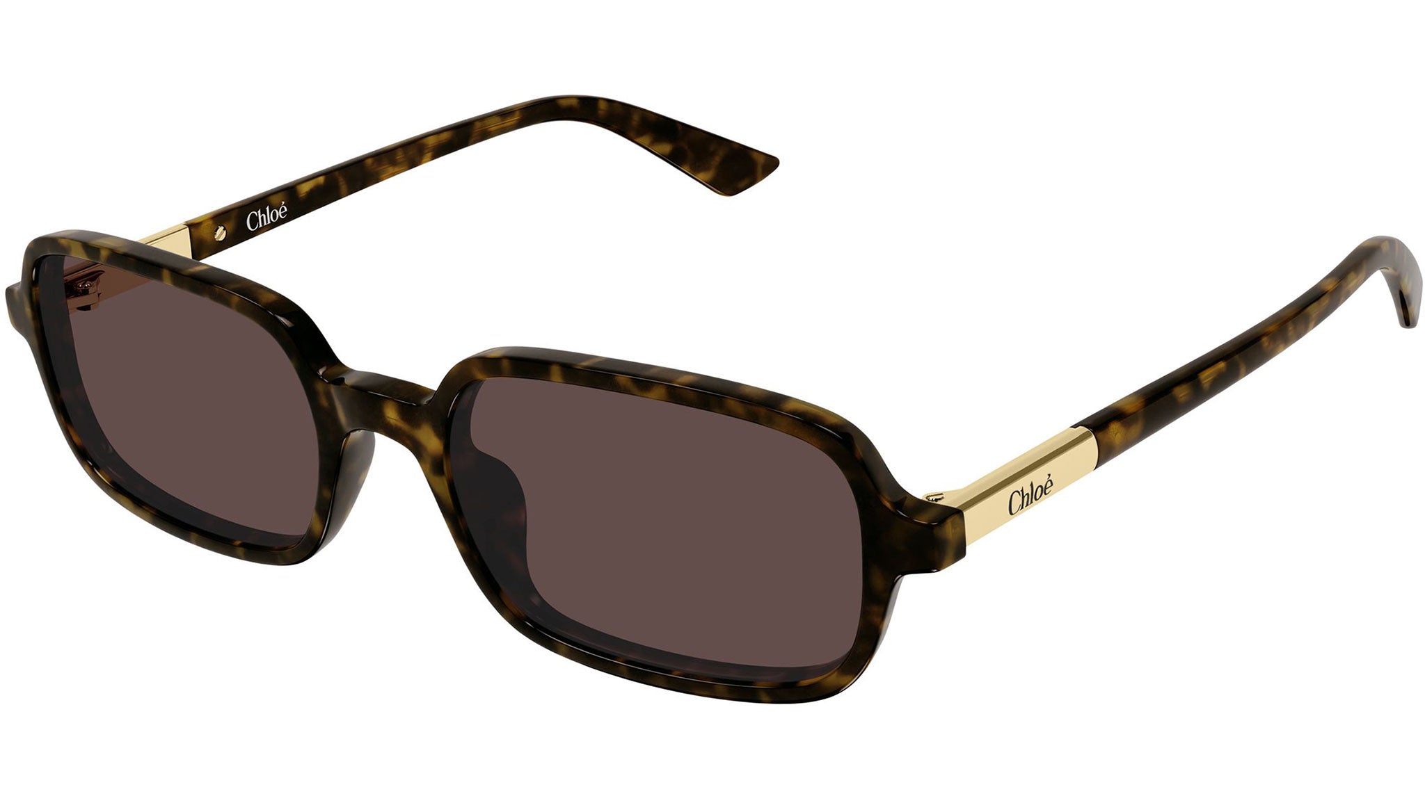 CH0363S Chloé Rectangular Sunglasses 002 Havana Solid Brown  display picture 1