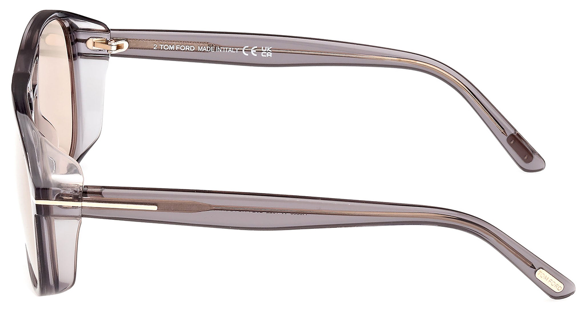Tom Ford Rosco FT1022 Sunglasses 20E Shiny Grey Crystal - eye-oo.com