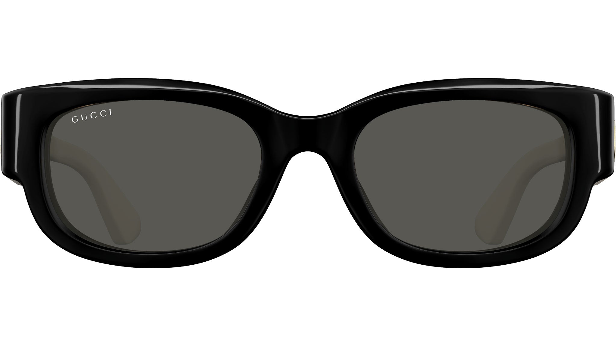 Gucci GG1667SK 001 Black Grey Round Sunglasses - eye-oo.com