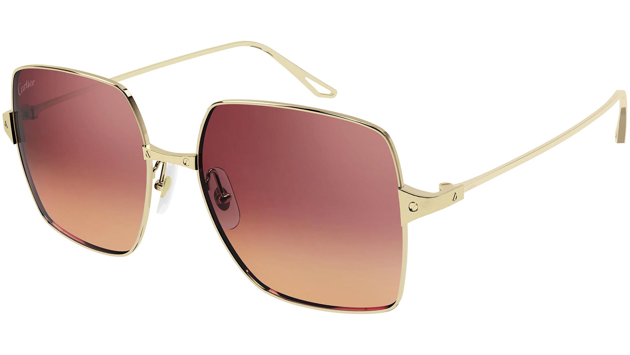 Cartier CT0297S 003 Shiny Gold Sunglasses - eye-oo.com