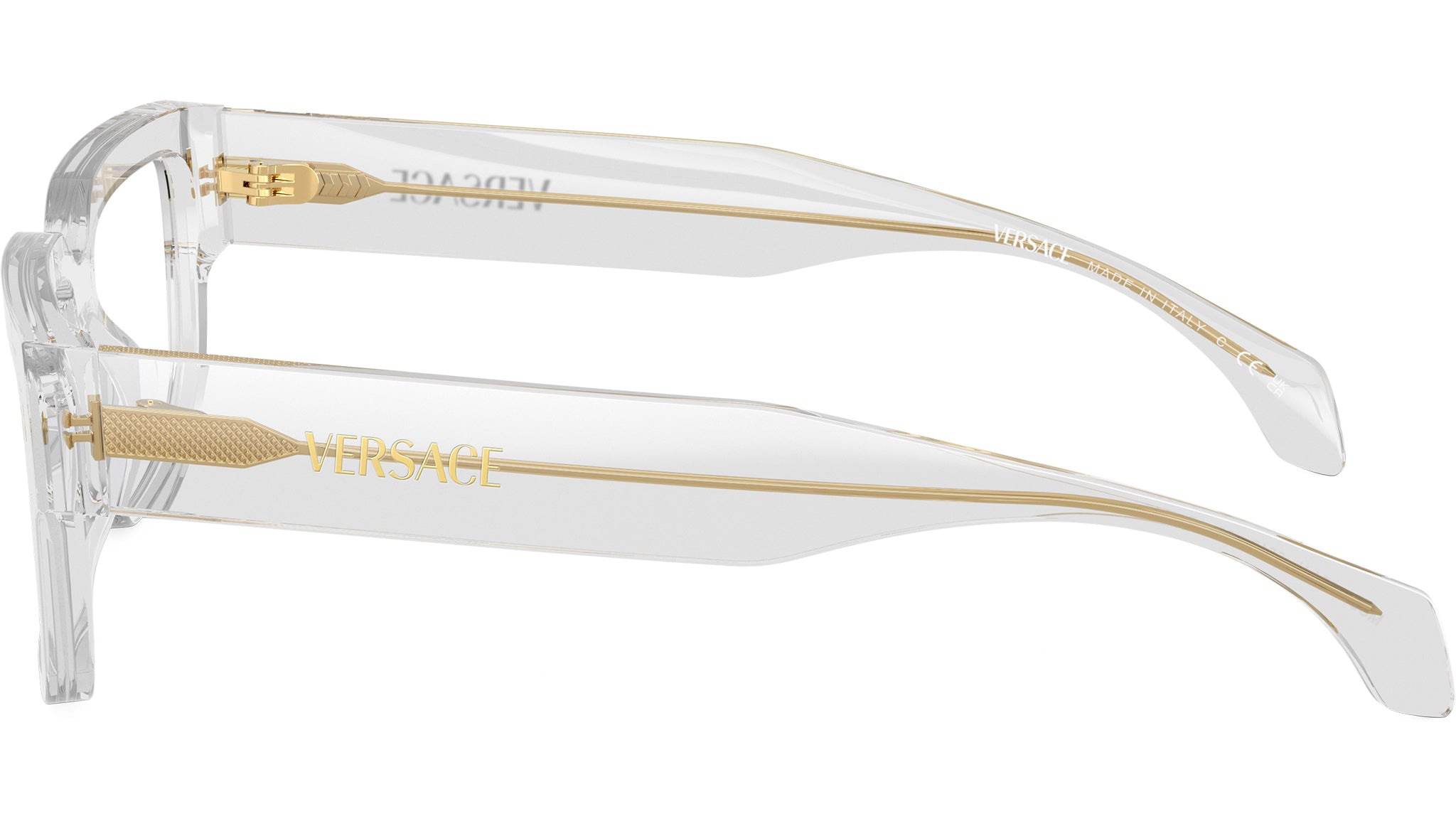 Versace VE3374U Glasses 5519 Light Transparent Grey - eye-oo.com