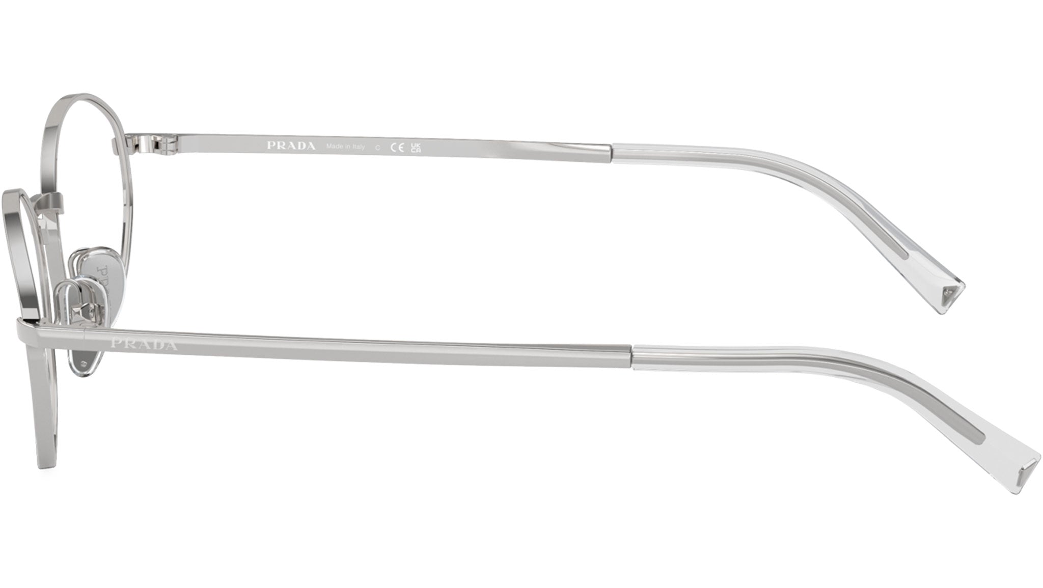 Prada PR A57V Eyeglasses 1BC1O1 Silver - eye-oo.com