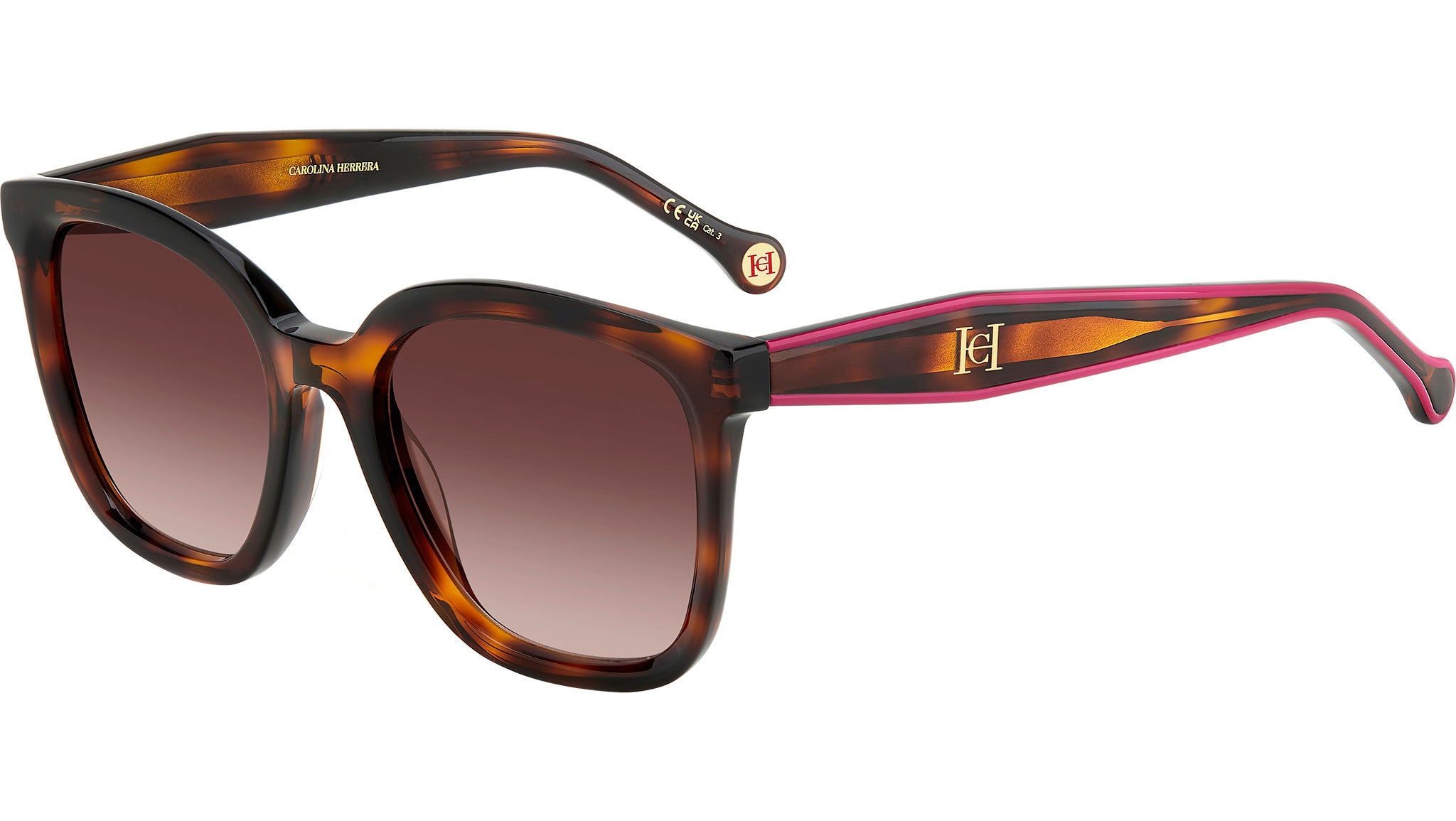 Perfectly Blush Oversized Cat-eye Carolina Herrera Sunglases| Luxury Sunglasses Crystal & Stud Embellished Oversized Square Sunglasses  main image 2