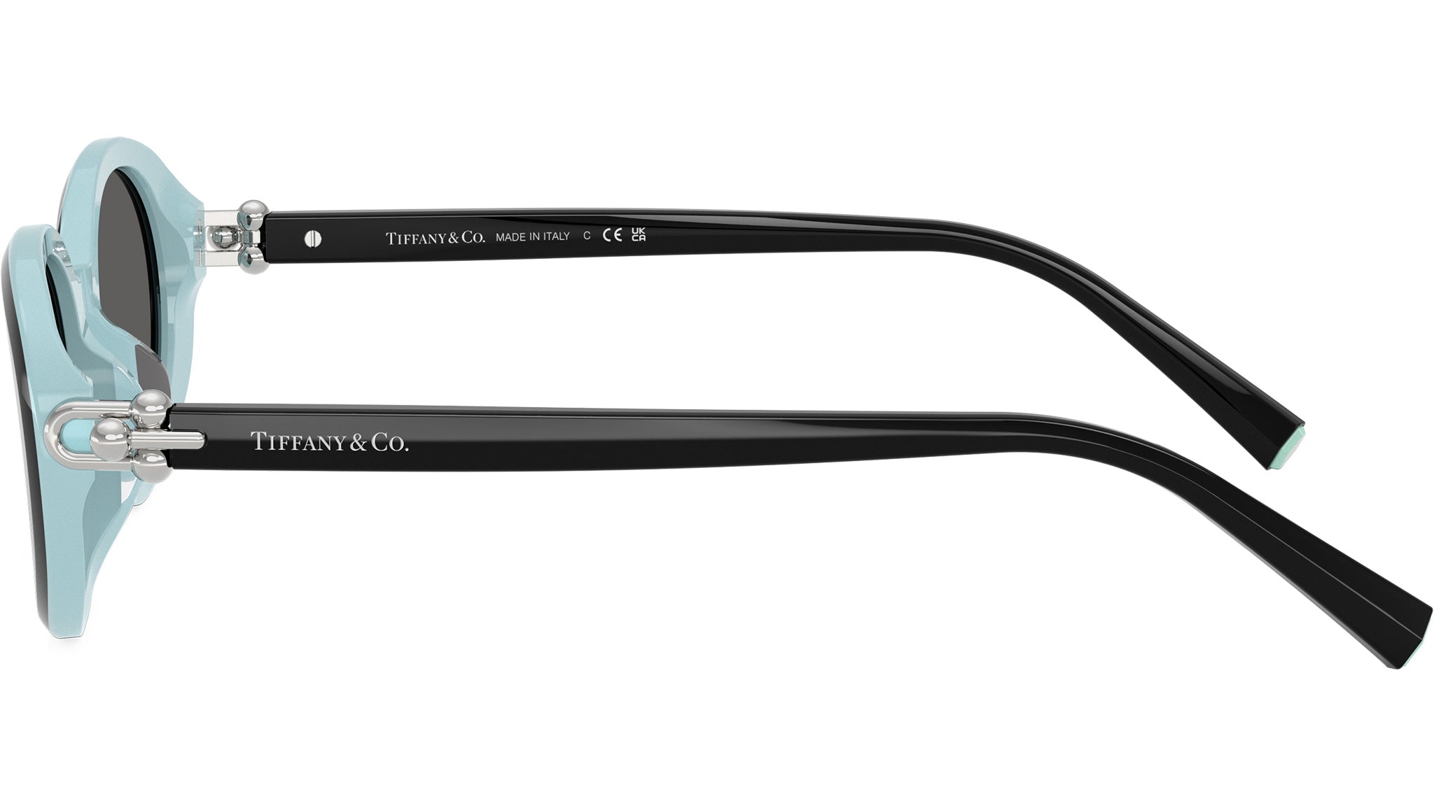 TF4242D Tiffany Sunglasses 8055S4 Black On Tiffany Blue - eye-oo.com